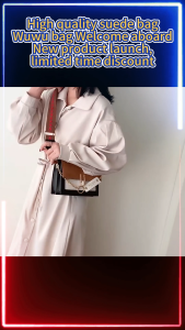 [Wuwu]Fashion Flap Shoulder Bag Velvet fabric Buckle Decor Crossbody Purse With Wide Strap Casual handbag saddle bag