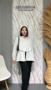 DX FASHION - APRIL BLOUSE / AATASAN WANITA BLOUSE RUFFLE / SHIRT WANITA CUTE -PN