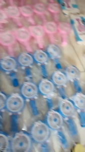 Kipas Angin Mini Genggam Karakter Mini Fan Portable With LED Light