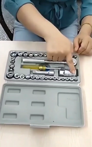 40 pcs auto repair hand tool combination socket wrench set tool kit set handyman