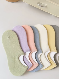 Kaos kaki wanita pendek bawah mata kaki Invisible Hidden Socks Kaus Kaki Katun Ankle Low Socks Kaos kaki cewek warna polos AP10