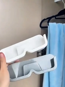 Simple Punch-free Glasses Wall Mounted Storage Rack Storage Box Sun-glasses Wardrobe Decoration Display Holder