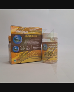 Minyak Ikan SQUALENE GOLD Salmon Suplemen Penambah Nafsu Makan Anak dan Dewasa Omega 36 dan 9