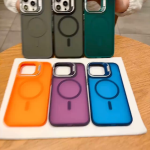 I TECH Luxury Magnetic Shockproof Case For iPhone 16 15 14 13 12 11 Pro Max With Bracket Stand Lens Protection