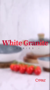 PASTI ORI - PANCI CYPRUZ White Granite Frypan Wajan Anti Lengket 18/20/22/24/26/28cm