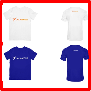 DRI FIT White Simple Lalamove Motorcycle Taxi Uniform Shirt Delivery Rider