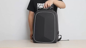 JACKMAN FZ-731 Backpack Bag Waterproof EVA Hard Shell Tas Ransel USB Laptop 15.6 Inch