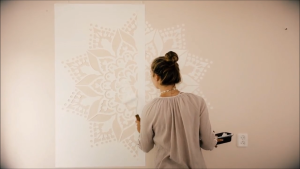 Mandala Stencil Motif 3 Cetakan Dinding Motif Dekorasi Dinding