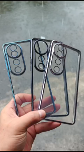 Casing Vivo V40 5g Plating Silikon Clear List Gold Soft Casing Handphone