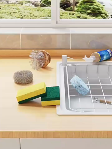 เจาะฟรี อลูมิเนียมอวกาศ ชั้นวางของในห้องน้ำ ประเภทผนังดูดถ้วยดูด พร้อมใช้ การจัดเก็บห้องครัว พร้อมถาดรองน้ำ สี่เหลี่ยมผืนผ้าสีดำ + เบ็ดคงที่ + เสา + ถาดรองน้ำ