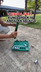 ISKU Mata Kunci Sok Set Dan 9pcs 8-24mm 1/2 inch 6PT Mata Sock Set Dan 1pcs 1/2 Inch Gagang Sock L