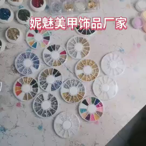 Nail Art Rhinestone Aksesoris Metal DIY Hiasan Kuku Colorful Shiny Nail Art Dekorasi Wheel Colorful Star DIY Manicure Aksesori