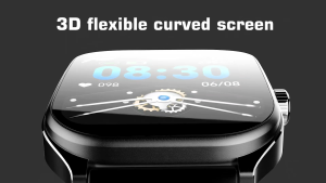 Aolon Curve Smart Watch IP68 Waterproof Swimming Sports Watch 2.01 inch HD Curved Screen Heart Rate Sleep  Monitoring SmartWatch HD Bluetooth Calling Music Player Smart Watch