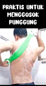 Sikat Punggung Badan Silicone Scrubber Sponge Mandi Alat Gosok Pembersih Daki Silikon 2 Sisi Karet