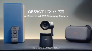 OBSBOT TAIL AIR AI-Powered PTZ Streaming Camera (4K Webcam) + Smart Remote Controller
