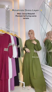 Nararaya Gamis Ceruty Babydoll Rosalinda Dress Renda Arabian LD 110