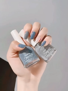 【Free Shipping】10ML Flower Ripple Water-Based Nail Polish No Bake Durable Quick Drying Tear Off Light Fragrance Nail Polish Nail Polish