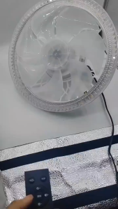 Inverter Ceiling Fan With LED Light Ceiling Fan Light With Smart Remote Control 7 Blades 4 Wind Speeds Crystal Lampshade Ceiling Light With Fan For Office Kitchen Living Room Bedroom