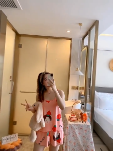 🥑Nico.33🥑 ชุดนอนสายเดียว ชุดนอนขาสั้น ใส่สบาย พร้อมส่ง #P03