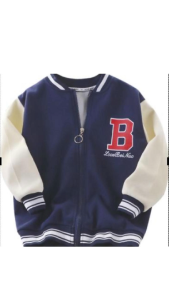 Kids High Quality Varsity Jacket Coat Cotton Sporty Uniform Sweaters Outwear for Boys and Girls 6M - 8 Years Old