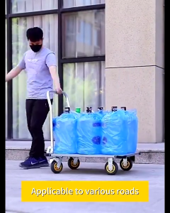 Reaim Heavy-Duty Foldable Industrial Trolley with 360° Rotating Wheels Anti-Slip Composite Platform and 1000KG Load Capacity