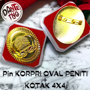 Pin Korpri Oval Tumpuk Magnet Pin ASN Pin PNS Pin Korpri Tumpuk Gerigi