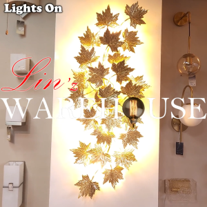 Lampu dinding mewah CONTEMPORER ART GOLD LEAF LED wall lamp