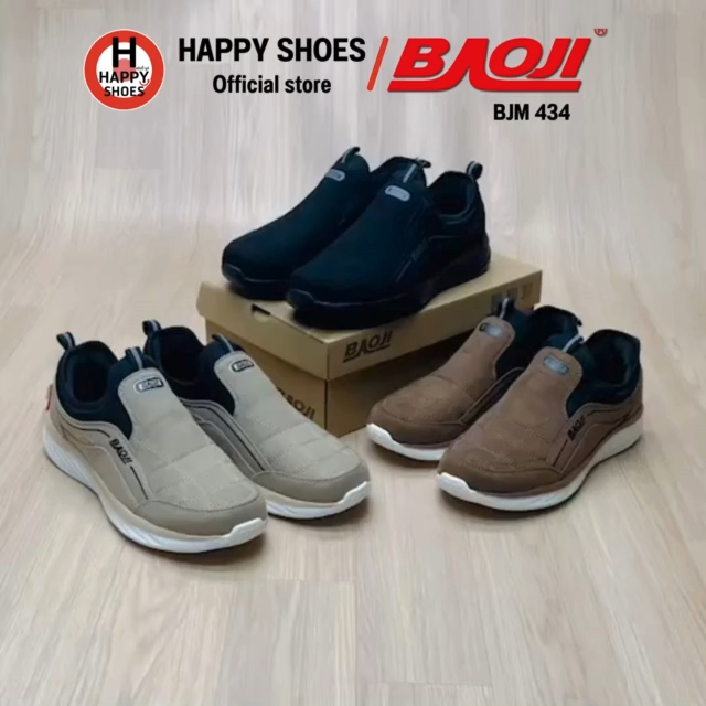 [🥇ของแท้100%🚚ส่งเร็ว🆓ฟรี...ถุงเท้า 1 คู่] BAOJI รองเท้าหนังชาย สลิปออน ...