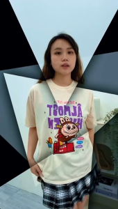 CAROTYLES S Kaos Couple Keluarga Motif LABU ALMOST Wanita dan Anak Lengan Pendek Katun