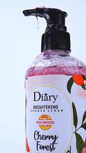 Sữa tắm Sáng Da Hạt Tẩy Tế Bào Chết Diary Bright Shower Scrub 250mL (Hương Cherry )