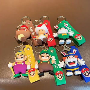 "RGK" Keychains karakter  Gantungan karakter Super Mario lucu Mario Bros