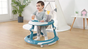 รถหัดเดิน รถหัดเดินเด็ก baby walker Foldable 6-12 เดือน รถเด็กหัด มีหลังคา มีด้ามเข็น สามารถรับน้ำหนักได้ 50kg ป้องกันขาโก่ง