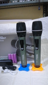 Trident TR322 UHF Double Wireless Professional Dynamic Microphone and Frequency Adjustable