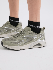 Skechers สเก็ตเชอร์ส รองเท้าผู้ชาย Men Online Exclusive Tres-Air Uno Street Shoes - 183075-WHT - Air-Cooled Memory Foam",