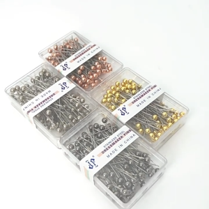 เข็มหมุด หัวมุก ยาว 3.8 cm. 100 ชิ้น  ใช้สำหรับกลัดผ้า ตรึงแนวผ้าก่อนเย็บ พร้อมส่งจากไทย