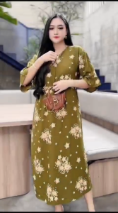 DASTER BUMIL BUSUI MOTIF TERBARU / DRESS CHIBI RAYON TEBAL JUMBO
