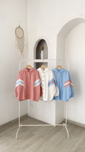 Mima Sport Hoodie Wanita Oversize Lengan Panjang | Cardigan Wanita Korean Style | Atasan Wanita Remaja OOTD Hijab | Outer Wanita Kekinian