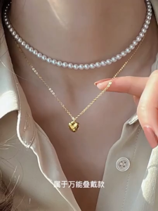 100% original 14K gold Pawnable luxury retro Emerald Opal single diamond necklace clavicle chain female