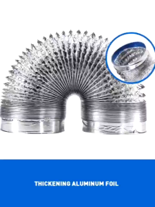 10M Ventilation Duct Thickened Hood Smoke Tubes Aluminum Foil Tube Tube Ventilation Pipe Flexible Aluminum Air Duct Hose Air Ventilation Hose