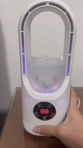 (พร้อมส่ง รับประกัน) พัดลมไร้ใบพัด พัดลมไอน้ํา 2in1 ปรับได้ 3 โหมด เครื่องทำให้ชื้น พัดลมฟอกอากาศ พัดลมอัจฉริยะ ระบายความร้อนสูงสุด พัดลมไร้ใบ พัดลมแบบพกพา