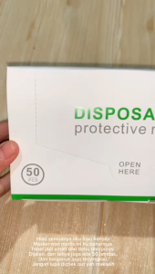 Masker 3 Ply isi 50 pcs disposable Facemask mask Masker Earloop tanpa box