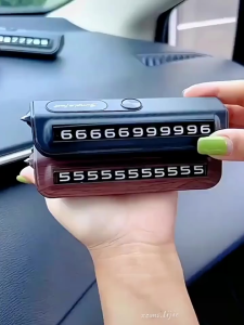 Bảng số điện thoại trên ô tô loại Simple 2 in 1 dãy số lăn tích hợp búa phá kính cứu hộ cao cấp