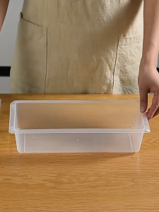 กล่องเก็บของอาหาร กล่องพลาสติกมัลติฟังก์ชั่นสีใส เก็บอาหารสด แช่เย็น กล่องเก็บอาหารในตู้เย็น มีถาดระบาย พร้อมฝาปิด