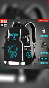 Luminous Schoolbag Childrens Astronaut Backpack For Boys large Capacity Waterproof school bag Kids