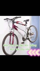 Móc treo xe đạp lên tường MTR02 giá treo xe đạp 2 móc đỏ siêu chắc chắn (kèm ốc vít) Mai Lee