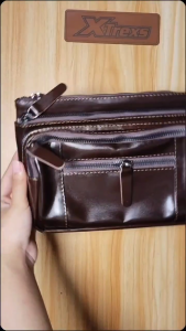 Tas Pinggang Pria Kulit Aslii Organizer Tas Dada Simple Kulit Aslii