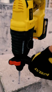 REAIM Cordless Brushless Rotary Hammer 3 MODE Impact Drill Electric Rechargeable Portable Powertool