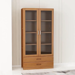 Almari Buku Bookshelf Storage Cabinet With 2Drawer Bookshelf Cabinet 5/4/3Layers Book Shelf Rack Display Cabinet Bookcase Cabinet 书柜