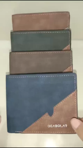 Deabolar Dompet Uang Lipat Pria Wanita Tebal K3211 Bahan Kulit PU / Sintetis Lembut Muat Banyak