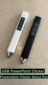 【🔥SG SELLER🔥】RICHMENTGADGET Presentation Clicker with Stylus Pen for Touch Screen Laser Pointer for Smart Board Smartboard Clicker Remote Promethean board pen Classroom Wireless Presenter Remote PowerPoint Clicker Slide For Android/Windows/Linux/Mac OS